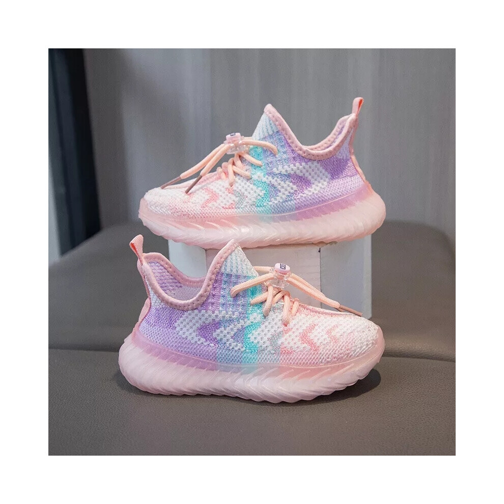 (Pink, UK1.5) Kids Girls Boys Running Trainers Breathable Mesh Sports Sneakers School Shoes-image-OPC-PF27Q57-NEW