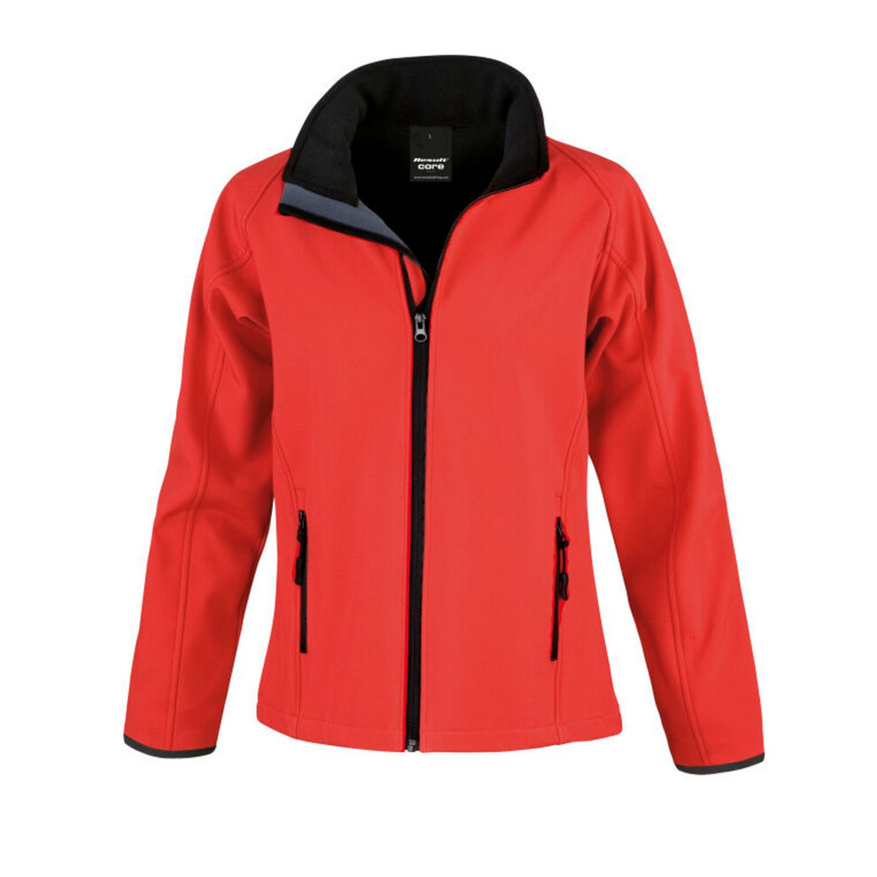 (L, Red/Black) Result Womens/Ladies Softshell Body Warmer