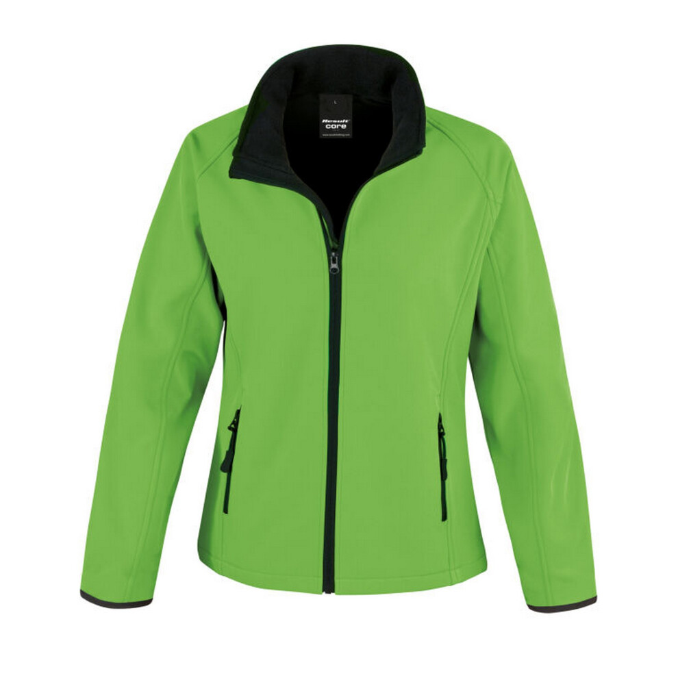 (XS, Vivid Green/Black) Result Womens/Ladies Softshell Body Warmer