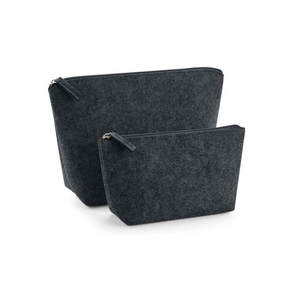 (12.5cm x 6cm x 16cm, Charcoal Melange) Bagbase Felt Accessory Bag