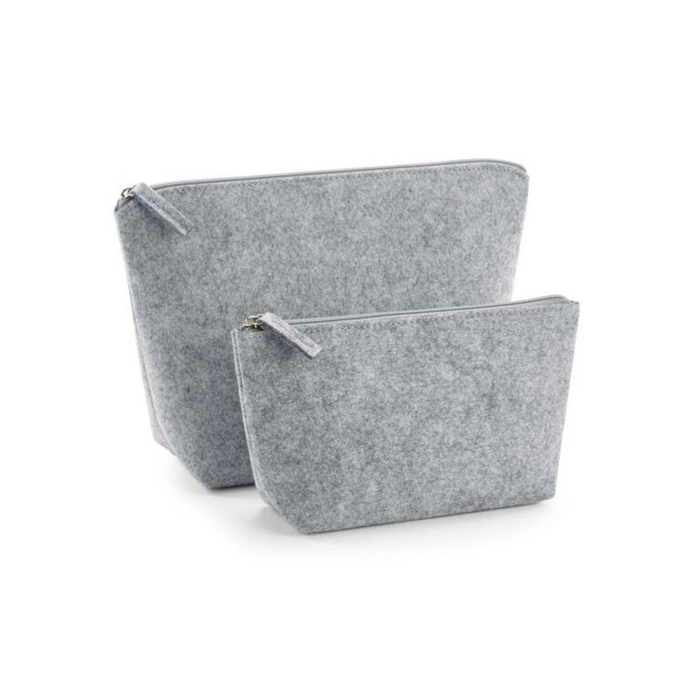 Bagbase (18Cm X 9Cm X 19Cm, Melange) Felt Accessory Bag Unisex Grey 18Cm