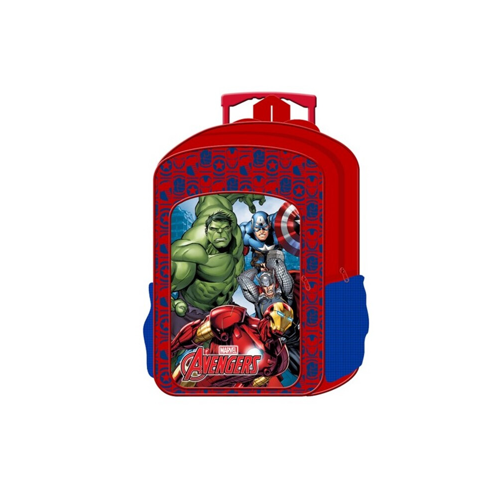 Marvel Avengers Foldable Trolley Backpack Wheeled Deluxe Cabin Luggage Red