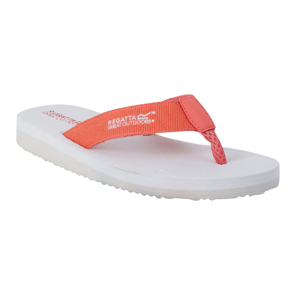 (5 UK, White/Shell Pink) Regatta Womens/Ladies Catarina Flip Flops