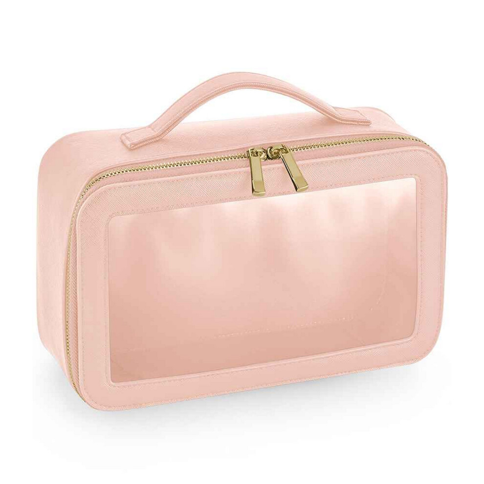 (One Size, Soft Pink) Bagbase Boutique Clear Toiletry Bag