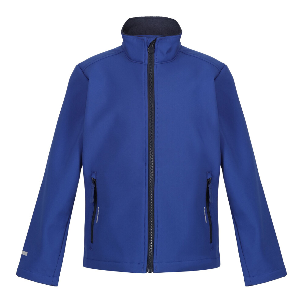 (32In, New Royal/Navy) Regatta Childrens/Kids Ablaze 2 Layer Soft Shell Jacket