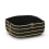 (Black) Square Woven Storage Basket with Metal Frame 1