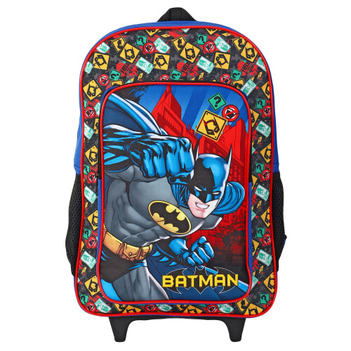 Batman Batman Foldable Trolley Backpack Wheeled Deluxe Cabin Luggage 1