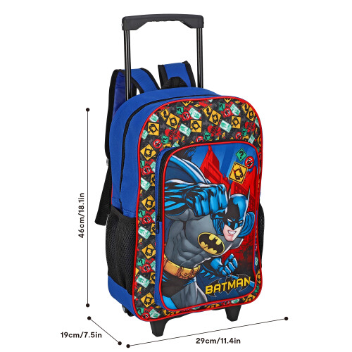 Batman Batman Foldable Trolley Backpack Wheeled Deluxe Cabin Luggage 2