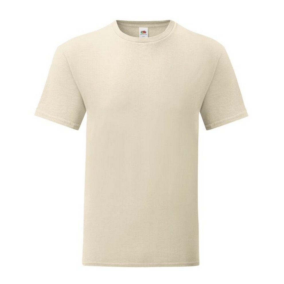 (L, Natural) Fruit Of The Loom Mens Iconic 150 T-Shirt