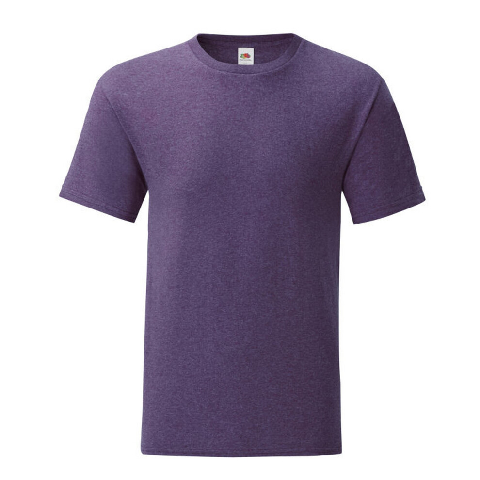 (S, Purple Heather) Fruit Of The Loom Mens Iconic 150 T-Shirt