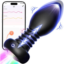 Vooloka Sex Toys Men Anal Toys, 10 Thrusting & 10 Vibrating Butt Plug
