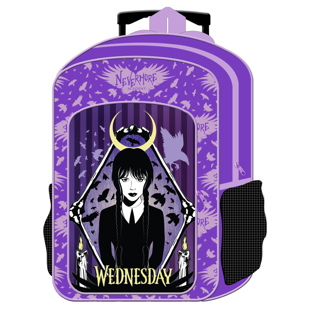 Wednesday Addams Deluxe Trolley Backpack Wheeled Cabin Luggage Kids