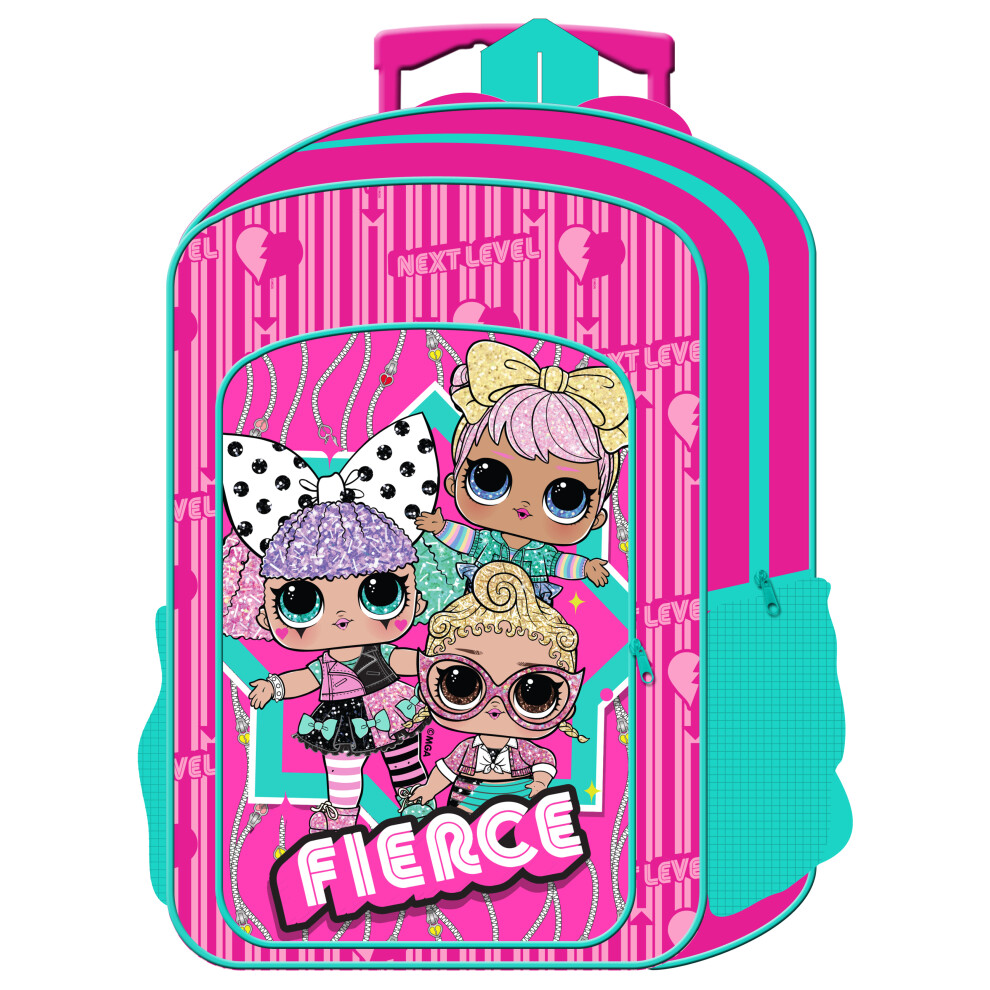 LOL Surprise "Fierce" Kids Travel Cabin Trolley Backpack Bag