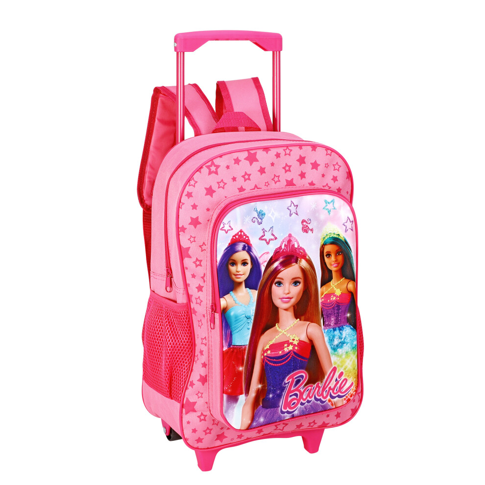 Barbie Premium Kids Travel Cabin Trolley Backpack Bag