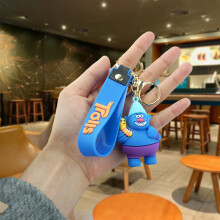 (Dada) Troll Adorable Cute Doll Keychain Quirky Cartoon Rubber Backpack Accessory