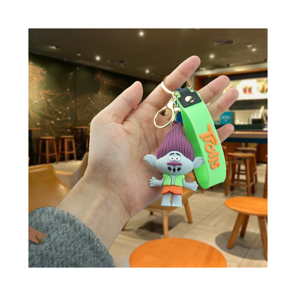 (Bran) Troll Adorable Cute Doll Keychain Quirky Cartoon Rubber Backpack Accessory Not,Specified