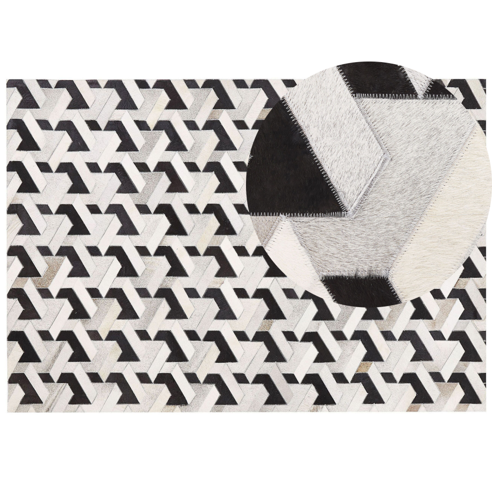 Rug NARMAN 160 x 230 cm Leather Grey