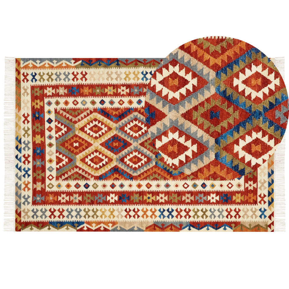Rug OSHAKAN Multicolour 200 x 300 cm Wool Kilim
