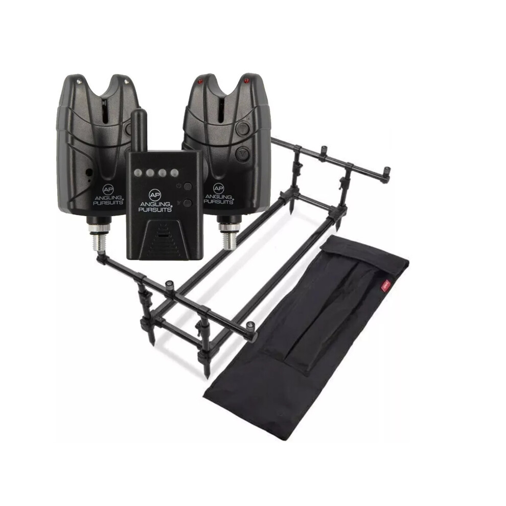 Ngt Carp Rod Pod For 3 Rods Solid Square Setup & Jha Alarms Wireless With Receiver