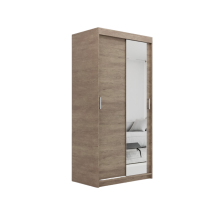 (100cm /+2 drawers, Sonoma Oak) ELUKS Modern Sliding Door Wardrobe OVI