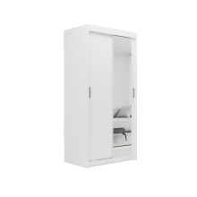(120cm, White) ELUKS Modern Sliding Door Wardrobe OVI