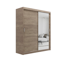 (180cm, Sonoma Oak) ELUKS Modern Sliding Door Wardrobe OVI