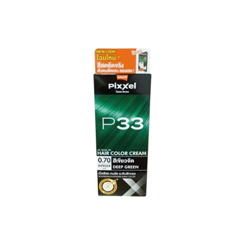 Lolane Pixxel Permanent Hair Dye Colour Cream Kit Deep Green P33