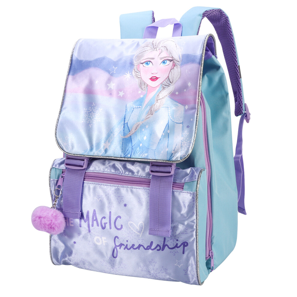 Frozen Large Backpack Flap Over Bag Waterproof Rucksack Children Elsa