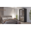(100cm, Black) ELUKS Modern Sliding Door Wardrobe SKY 4