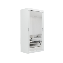 (120cm, White) ELUKS Modern Sliding Door Wardrobe SKY