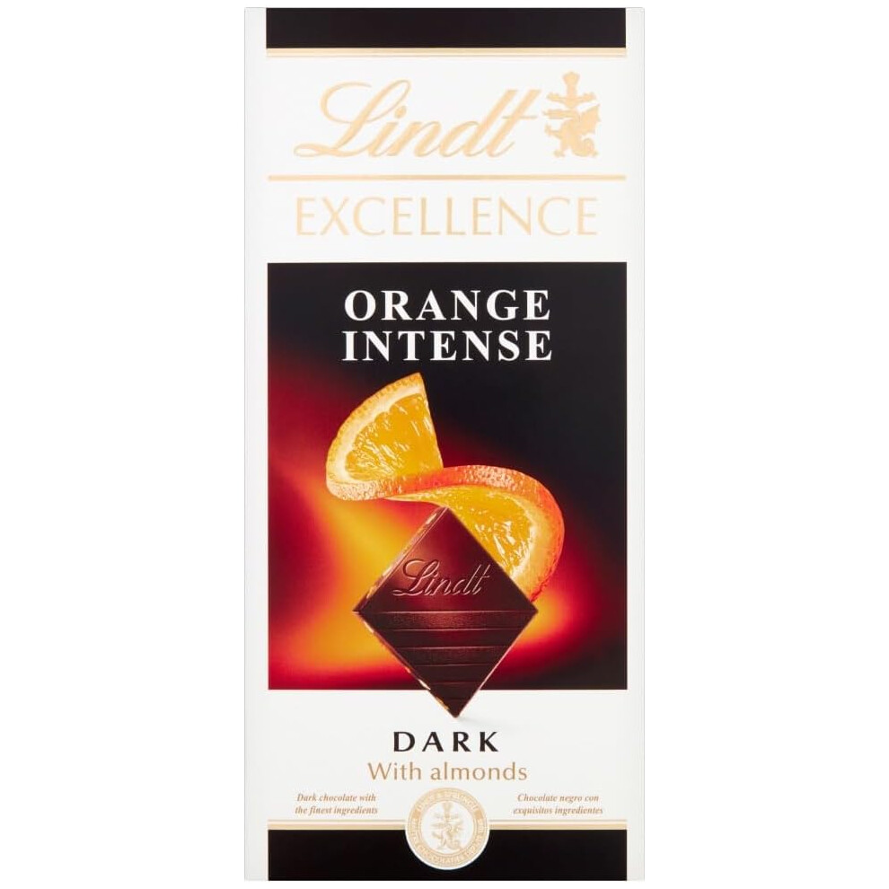 Lindt Excellence Dark Orange Chocolate Bar Each 100 g (Pack of 5)