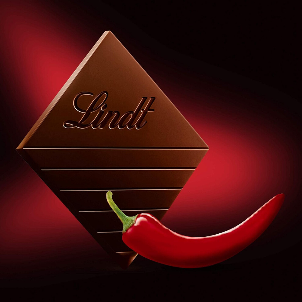 Lindt Excellence Dark Chilli Chocolate Bar Each 100 g (Pack of 5)