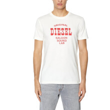 (Off White, 2XL) DIESEL T DIEGOR E12 Mens T Shirt Crew Neck Short Sleeve Casual Summer Cotton Tee