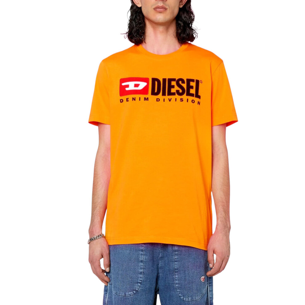 (S) Diesel T-Diegor-Div Mens T Shirts Crew Neck Short Sleeve Soft Cotton Summer Tee