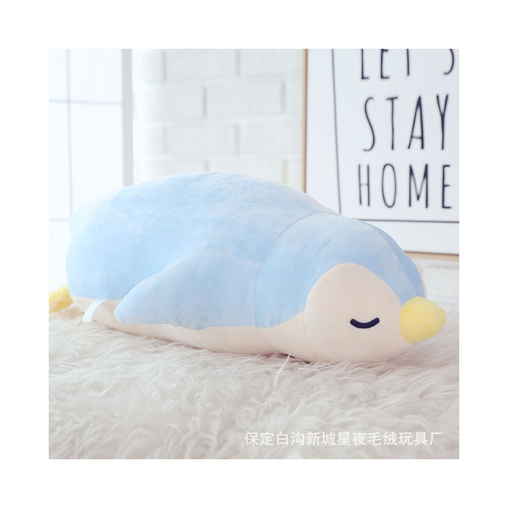 (Blue, 60cm) Squishy And Soft Pp Cotton Filled Plush Penguin Toy Ideal Kids Pillow