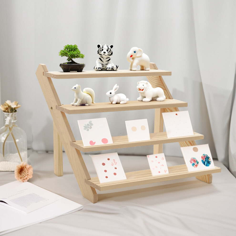 DIY 4 Tier Stair Style Pine Wooden Plant Stand Kit Jewellery & Display Stands