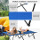 Outsunny Outsunny Double Camping Folding Cot Outdoor Portable Sleeping Bed, Blue 2