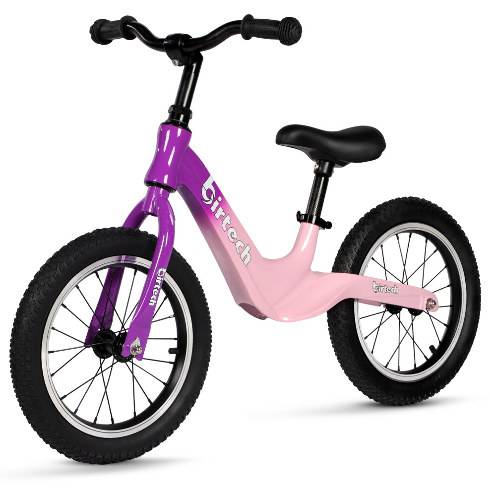 14" Balance Bike for Boys and Girls, Air Tires with Magnesium Alloy Frame