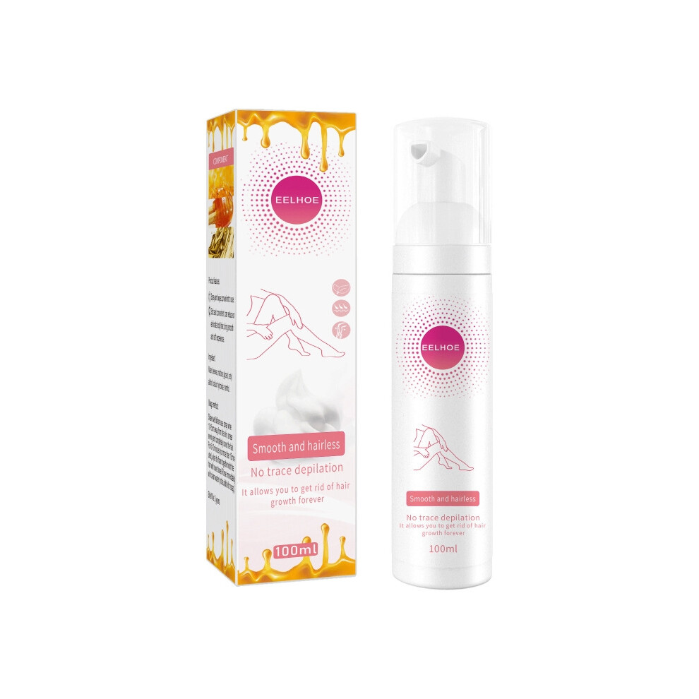 (100ml Boxed) Honey Mousse Painless Hair Removal Spray Foam Hair Growth Armpit Leg Arm Inhibitor Gentle Effective Depilatory Repair Skin Care