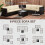 Outsunny Outsunny 8Pcs Patio Rattan Sofa Set Garden Furniture Side Table w/ Cushion 5