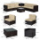 Outsunny Outsunny 8Pcs Patio Rattan Sofa Set Garden Furniture Side Table w/ Cushion 2