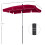 Outsunny Outsunny Aluminium Sun Umbrella Parasol Patio Rectangular 2M x 1.3M Red 2