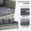 Outsunny Outsunny 6Pcs Rattan Sofa Set Coffee Table Footstool Outdoor w/ Cushion 4