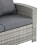 Outsunny Outsunny 6Pcs Rattan Sofa Set Coffee Table Footstool Outdoor w/ Cushion 7
