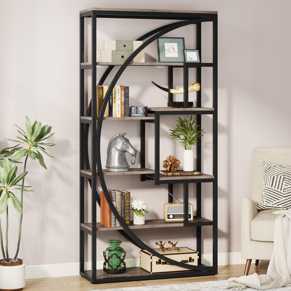Tribesigns Bookshelf, Industrial 5-Tier Etagere Bookcase