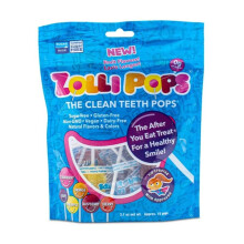 Zollipops Clean Teeth Lollipops Anticavity Sugar Free Candy With Xylitol, Great for Kids, Diabetics and Keto Diet. Natural Fruit Variety, 87g