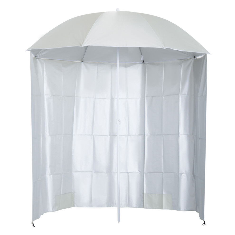 Outsunny  2.2M Outdoor Parasol Fishing Umbrella Beach Sun Shelter w/ Carry Bag
