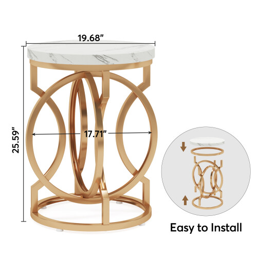 Tribesigns Tribesigns Round End Table,  Side Table Cocktail Table 1