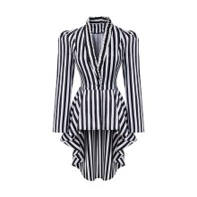 (XL) Renaissance Gothic Waistcoat Women's Striped Coat