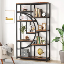 Tribesigns Bookshelf Industrial 5 Tier Etagere Bookcase, Display Shelf
